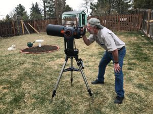 Got a new 6-inch SCT and Celestron Evolution  mount. Use my iPad or iPhone to celestron a star, planet, nebula, etc. then mount automatically points the scope .